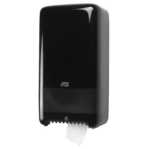 TORK Doppelrollenspender Midi Toilettenpapier "Elevation", schwarz